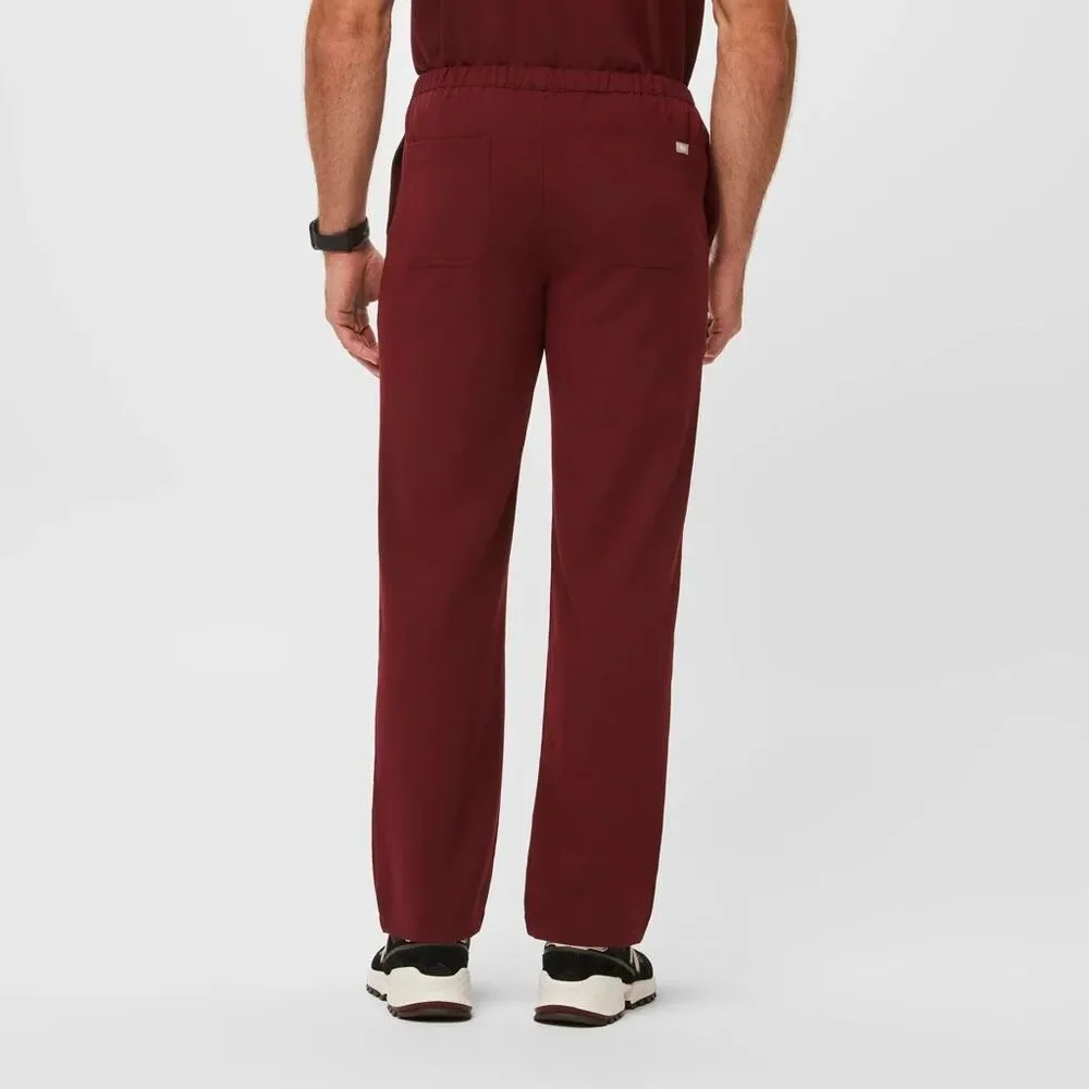 FIGS Men's Pisco Basic Straight Leg Structured Fit Scrub Pants Burgundy S NWT